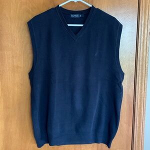 Nautica dark navy blue sweater vest Size Large